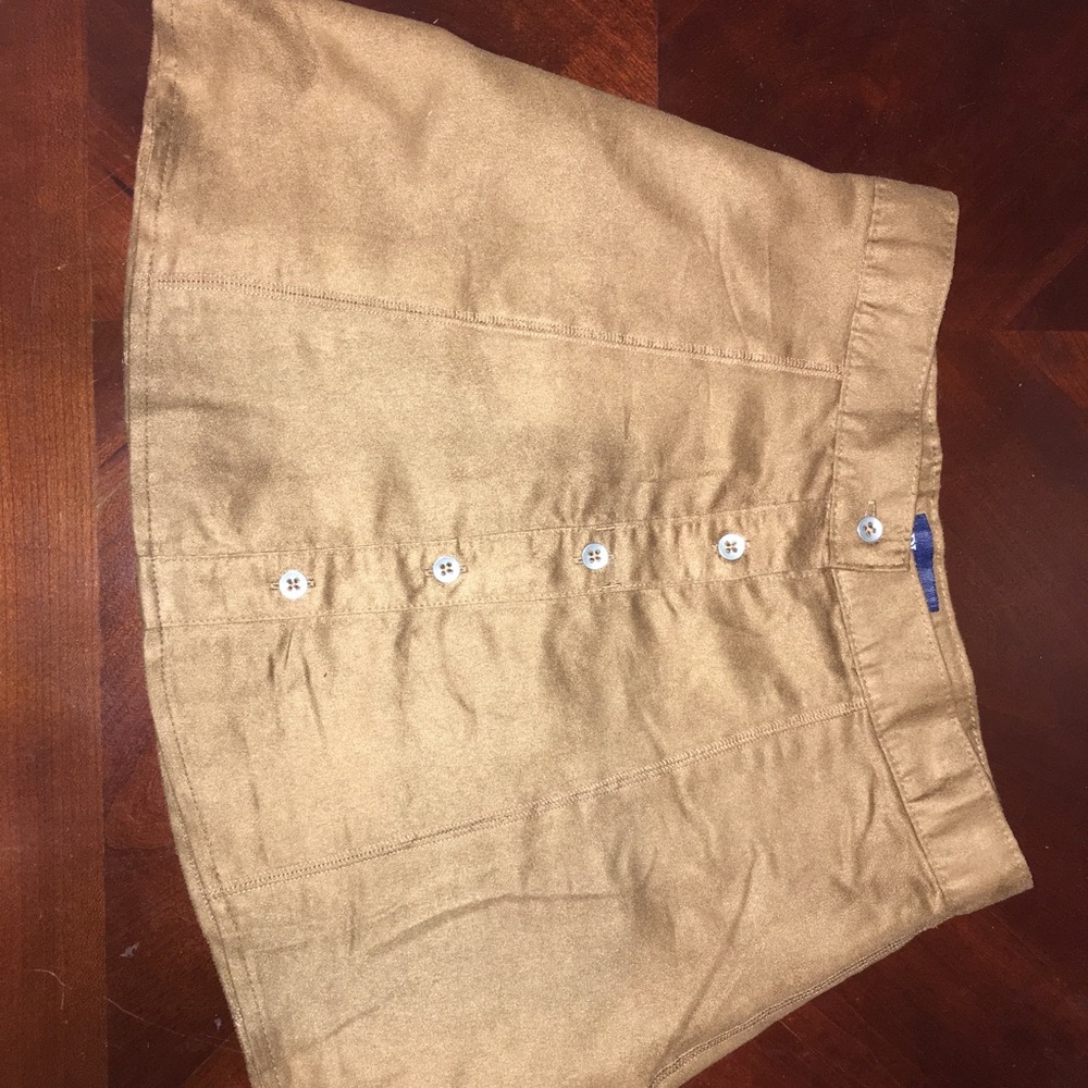 Girls suede-look A-line skirt